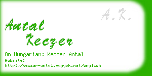 antal keczer business card